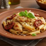 Creamy Marry Me Chicken Pasta served with rich sauce and fresh herbs