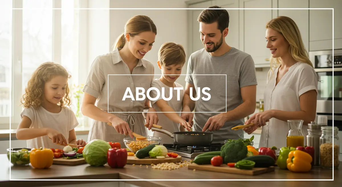 Family cooking healthy vegetables and grains together