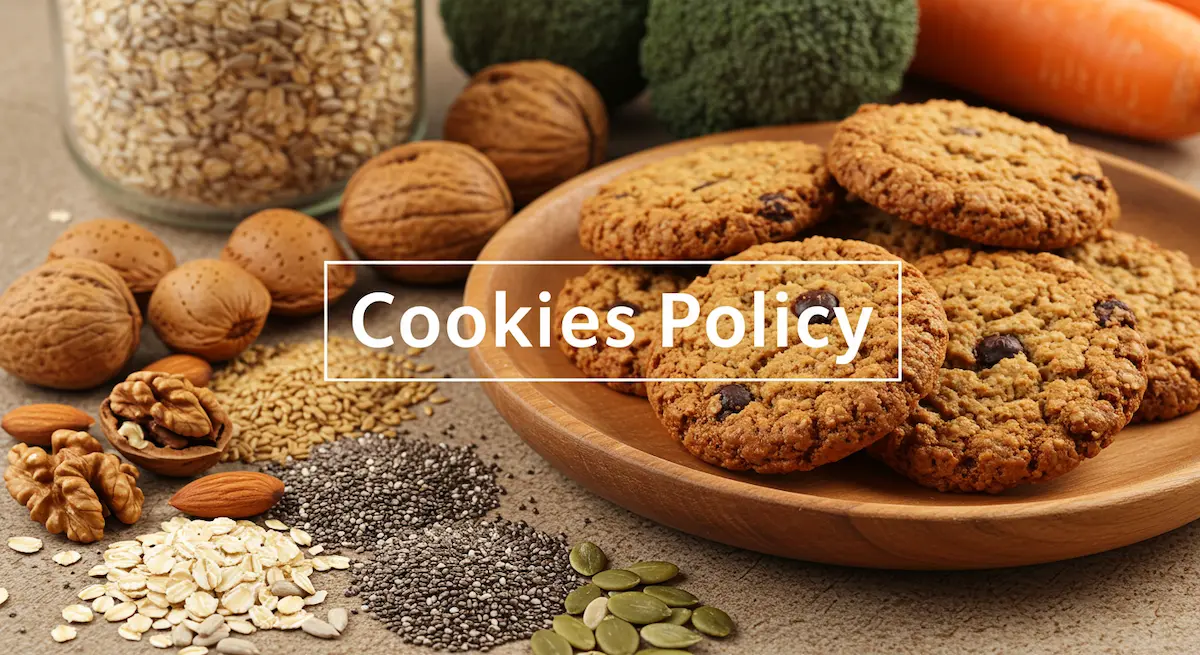 Fresh oatmeal cookies on a wooden plate